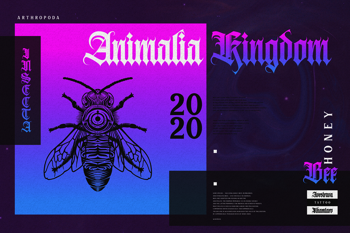 Avestrava Tattoo Blackletter, a Blackletter Font by ilhamtaro (Photo 11 of 12)
