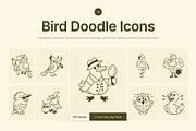 Bird Doodle Art Set, an Outline Icon by Vectors Market (Thumbnail 1 of 8)
