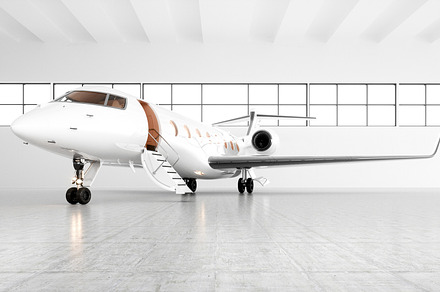 Business jet 021 stock photo containing 3d rendering and air