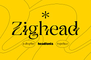 Zighead Display Font, a Sans Serif Font by Headfonts (Thumbnail 1 of 10)