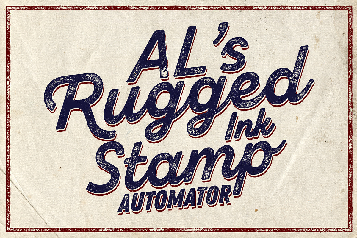 AL's Rugged Ink Stamp Automator, an Action Add-On by AL's Design Studio (Photo 1 of 8)
