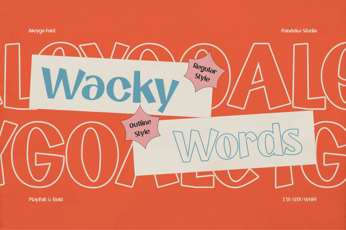 Aleygo - Playful Bold Display, a Handwritten Font by Pandeka Studio (Photo 2 of 9)