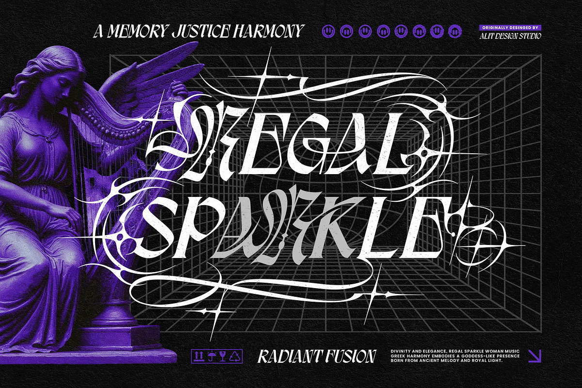 Sectra Chrome Typeface, a Blackletter Font by alit design (Photo 6 of 17)