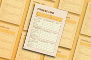 Fitness Log Planner Template, a Marketing Template by CubicSpace (Thumbnail 2 of 4)