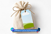 Packaging favor tag mockup, an Advertising Mockup by Rami's Mockups (Thumbnail 1 of 3)