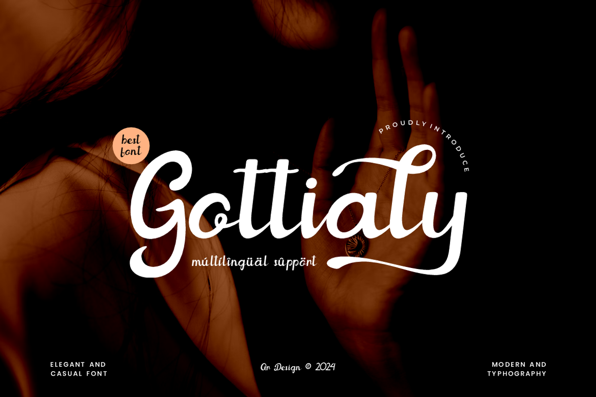 Gottialy - Elegant & Typography Font, a Handwritten Font by QR Design Studio (Photo 1 of 11)