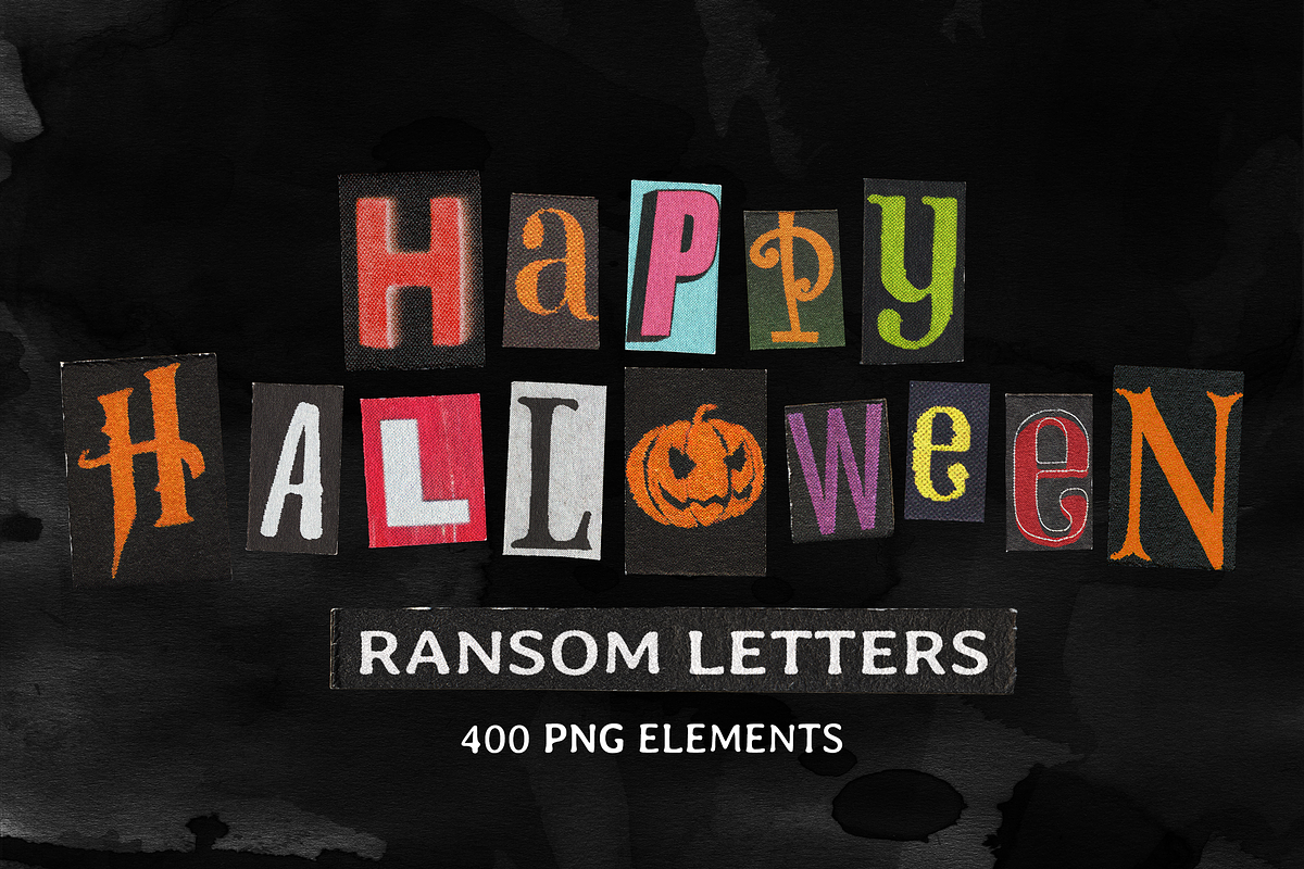 Happy Halloween 2024 Ransom Letters, an Object Graphic by BORT GRAPHIC (Photo 1 of 8)