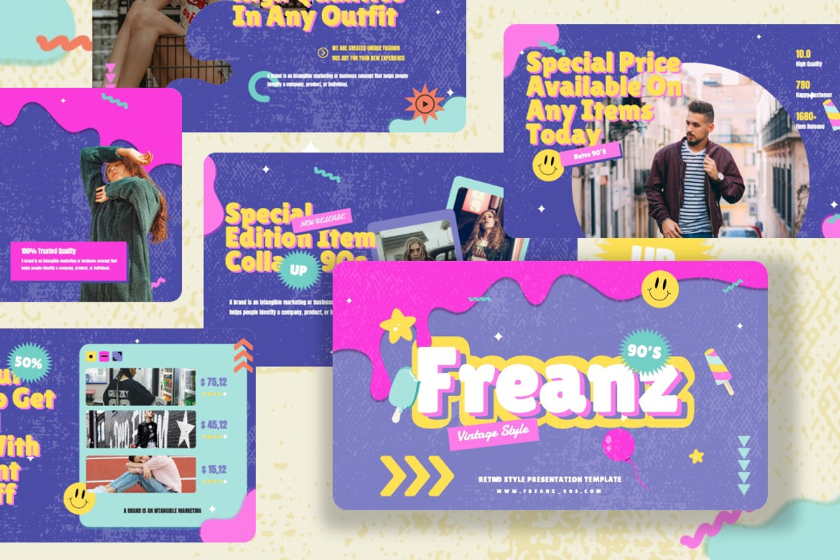 Freanz - 90s Collage Googleslide, a Presentation Template by Dhabee (Photo 2 of 7)