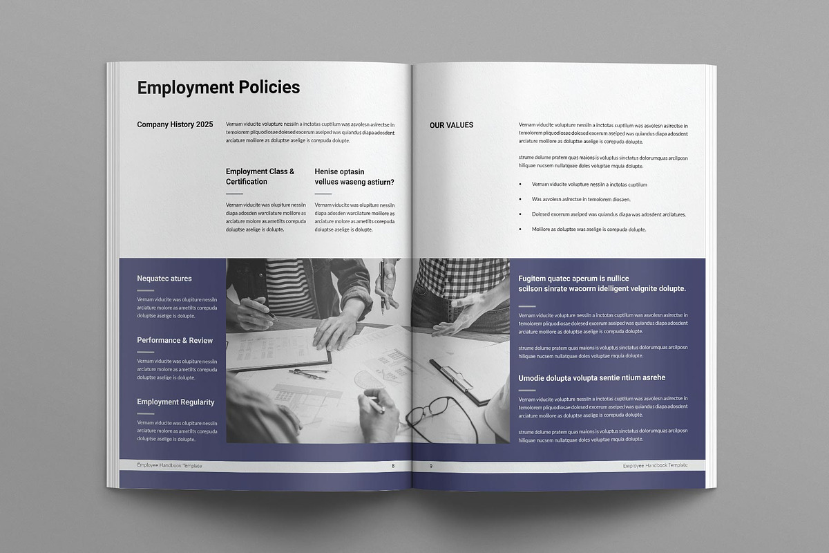 Employee Handbook Template, a Brochure Template by E-Type (Photo 4 of 10)