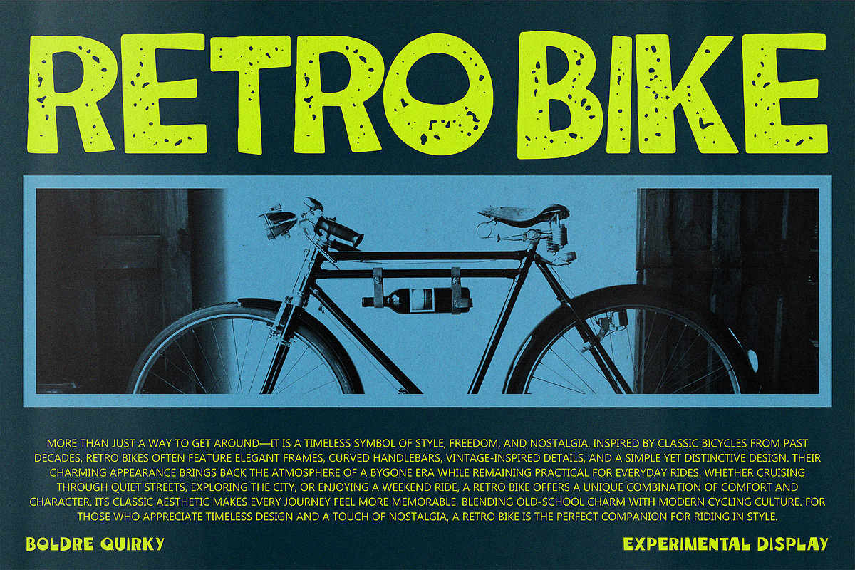 Boldre Quirky - Display Font, a Handwritten Font by Bentype Studio (Photo 2 of 8)