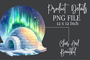Watercolor Northern Lights Clipart, an Illustration by Rose Art (Thumbnail 5 of 5)