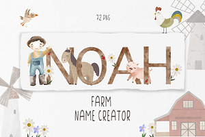 Watercolor Farm baby name creator