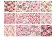 Pink Peonies Seamless, an Illustration by Mashimara (Thumbnail 2 of 4)
