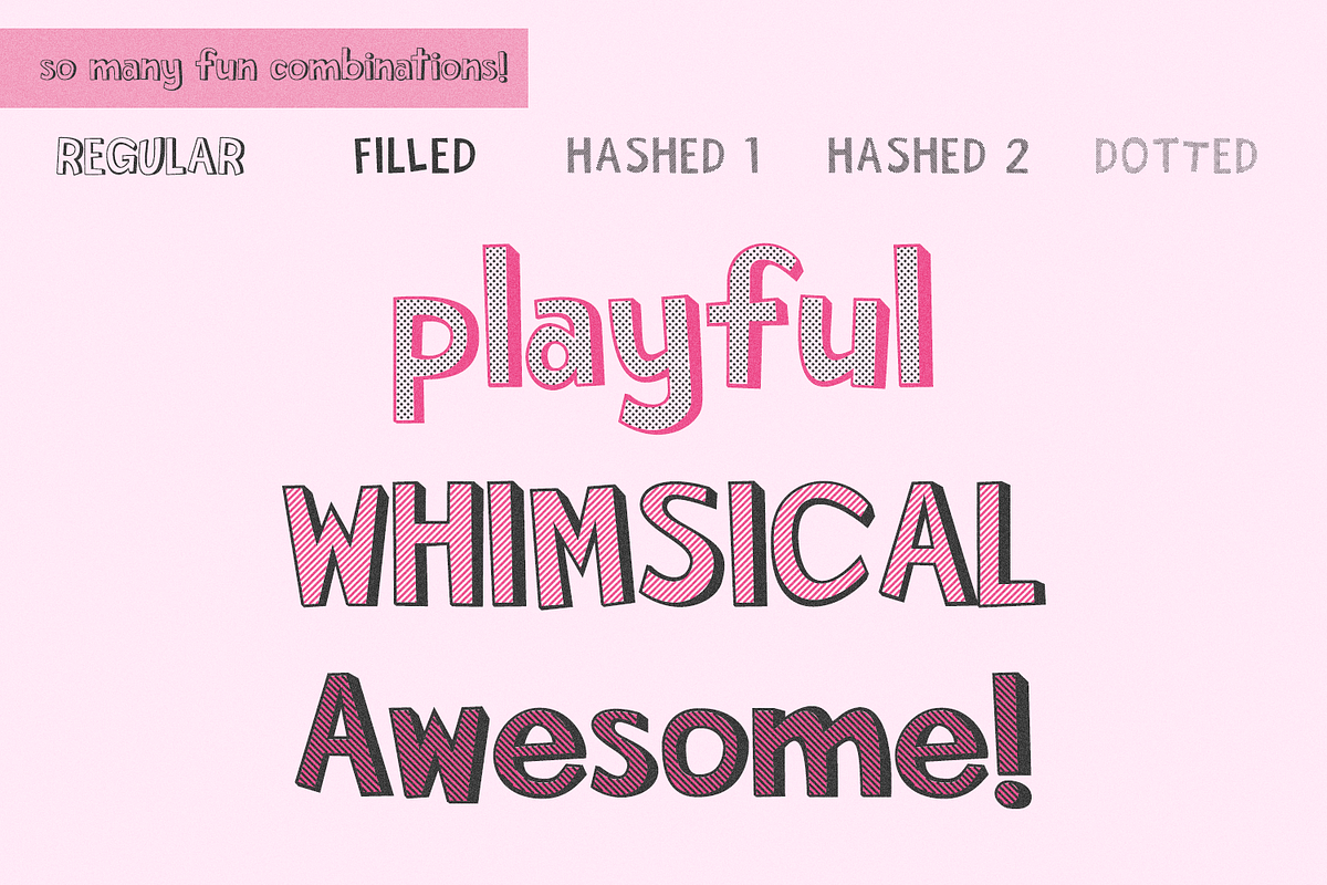 Bubblewink Sans - Fonts for Layering, a Sans Serif Font by Beck McCormick (Photo 3 of 10)