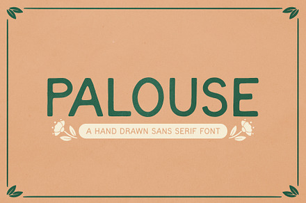 PALOUSE | Hand Drawn Sans Serif Font, a Sans Serif Font by Victory Garden Studio