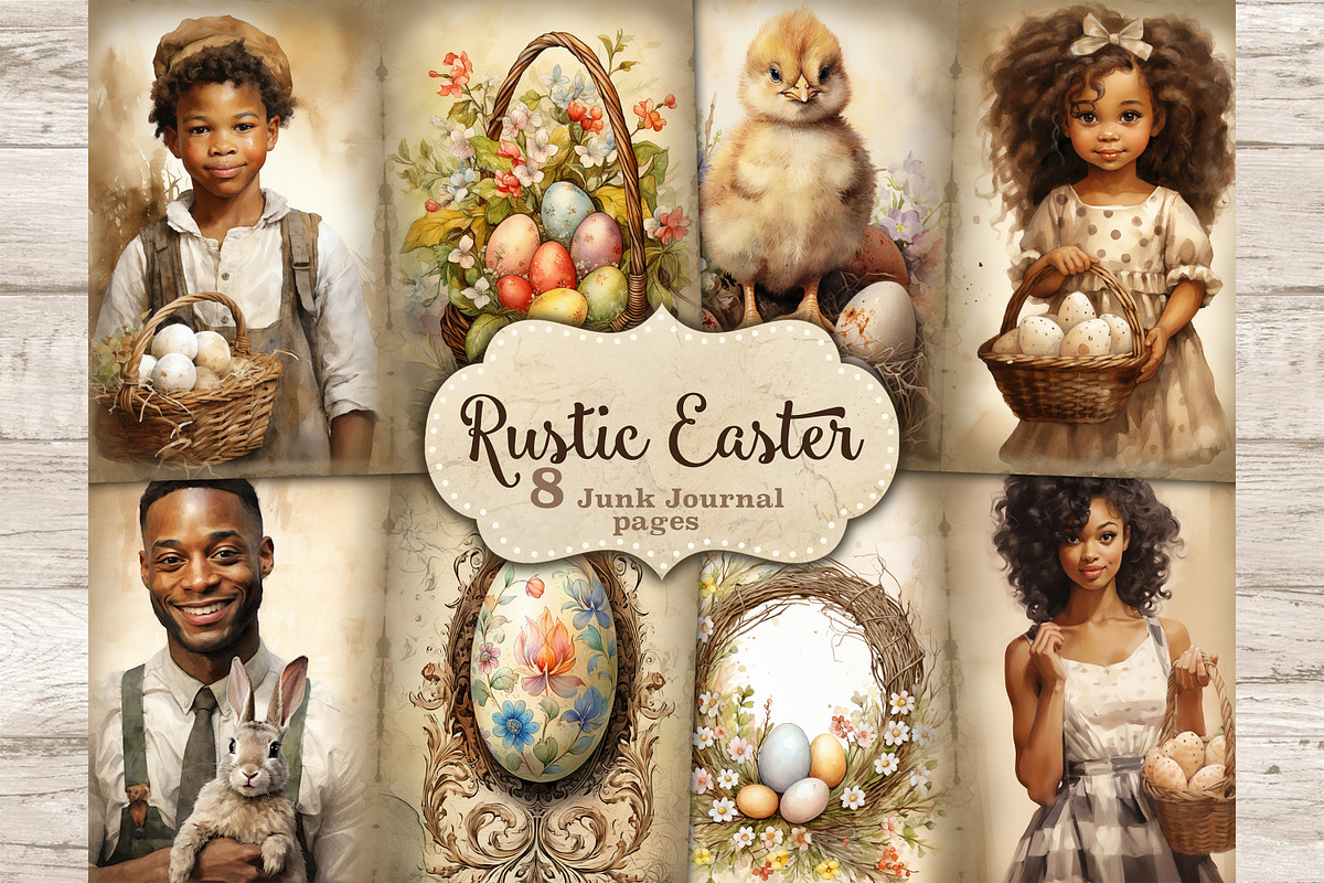 Easter Junk Journal Kit | Rustic, a Seasonal Illustration by GlamArtZhanna (Photo 1 of 10)