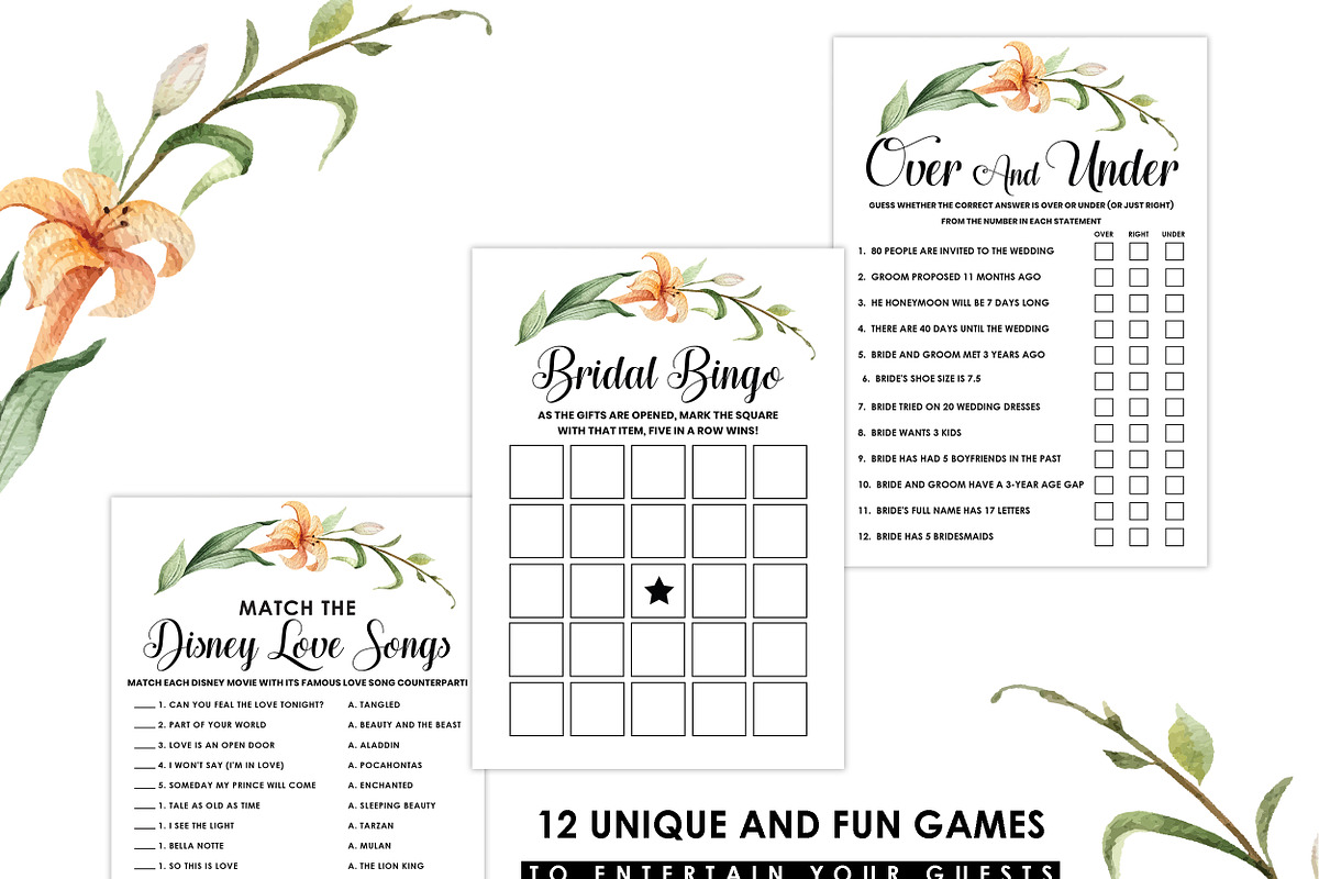 Bridal Shower Games, Set of 12, a Graphic by Wow Designs (Photo 5 of 5)