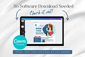 Canva Newsletter Template Dogs Pets