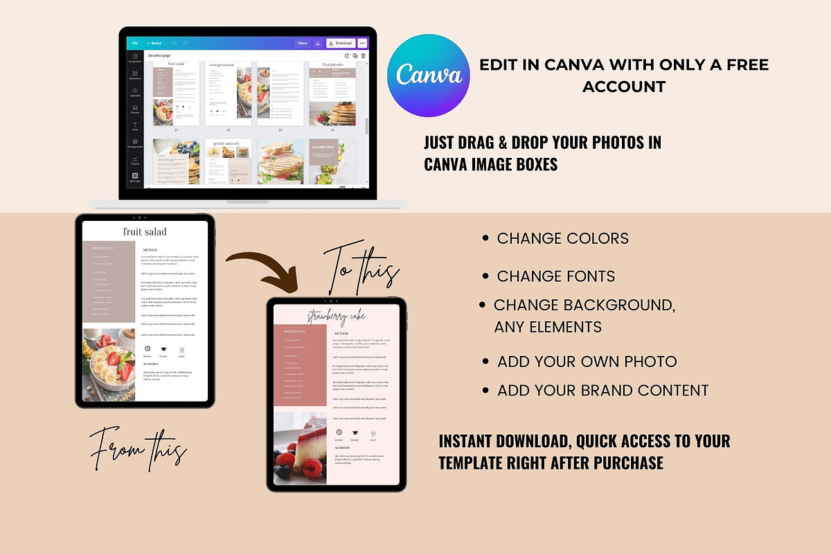 Recipe book Template Canva, a Magazine Template by Deepa Template Studio (Photo 12 of 13)