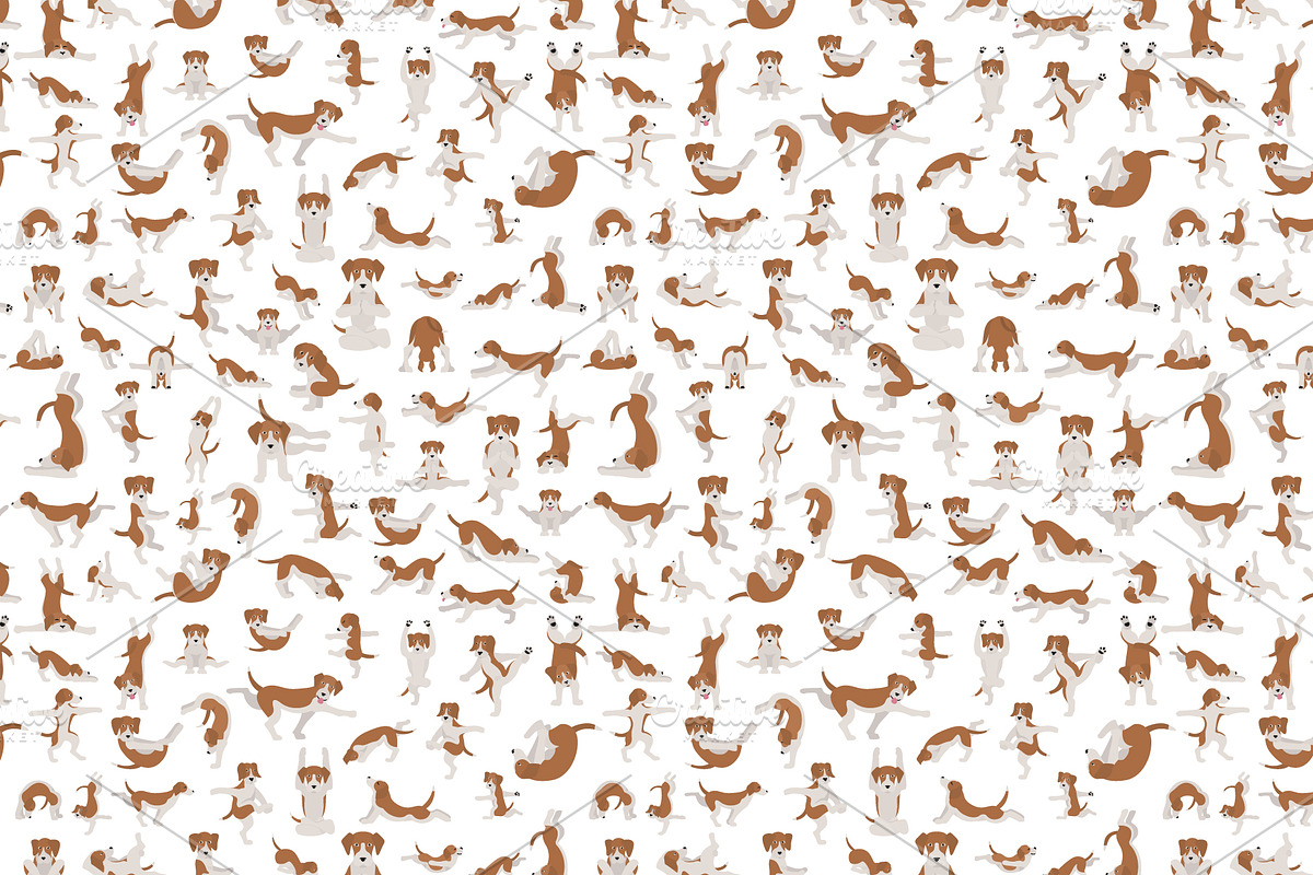 50 yoga dog poses, an Animal Illustration by pet design shop (Photo 5 of 7)