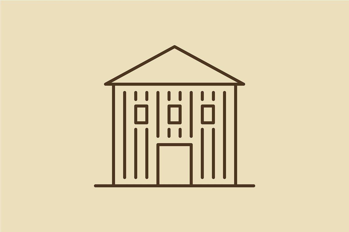 Type of Barns Line Set, an Outline Icon by Buqancreative (Photo 10 of 10)
