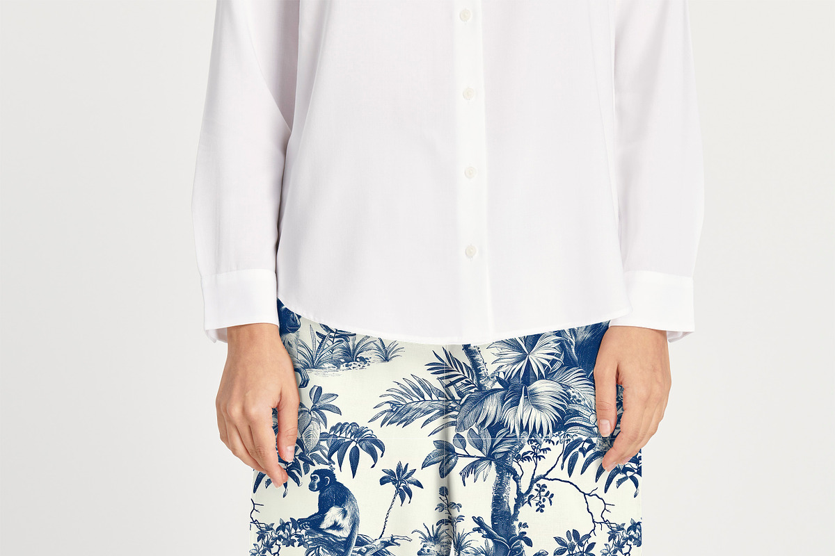 MONKEY JUNGLE TOILE Seamless Pattern, a Pattern Graphic by AYAKA Studio Co. (Photo 7 of 9)