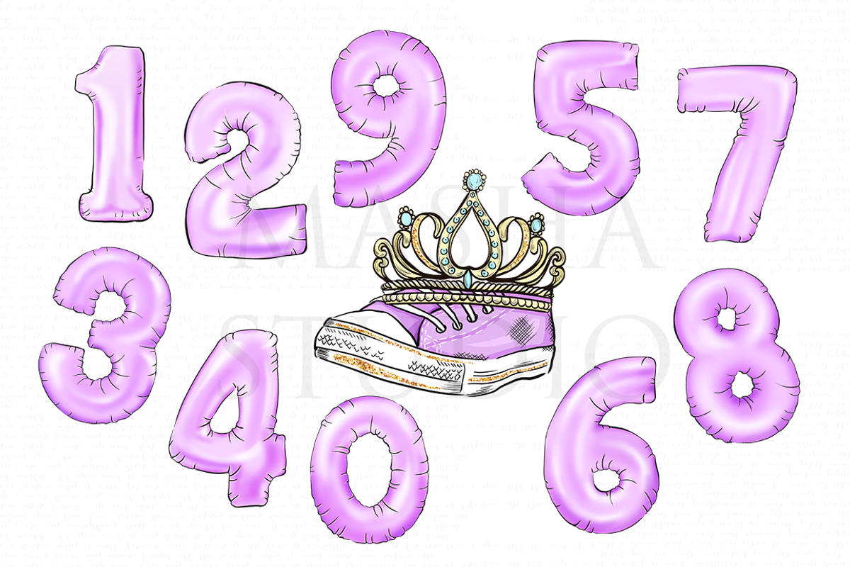 PRINCESS BIRTHDAY clipart, an Illustration by Masha  Studio (Photo 5 of 6)