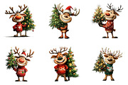Funny Reindeer Clipart, an Illustration by DreamArtGraphic (Thumbnail 3 of 5)