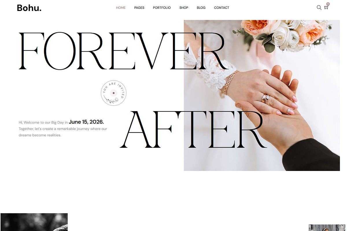 Bohu – Wedding WordPress Theme, a WordPress Template by NaimaAnjum (Photo 2 of 5)