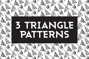 3 Seamless Triangle Patterns Vectors
