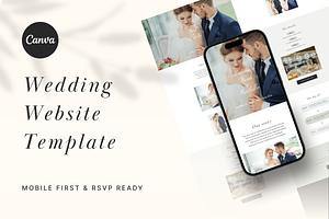 Sage Green Wedding Website Canva, a Landing Page Template by batang
