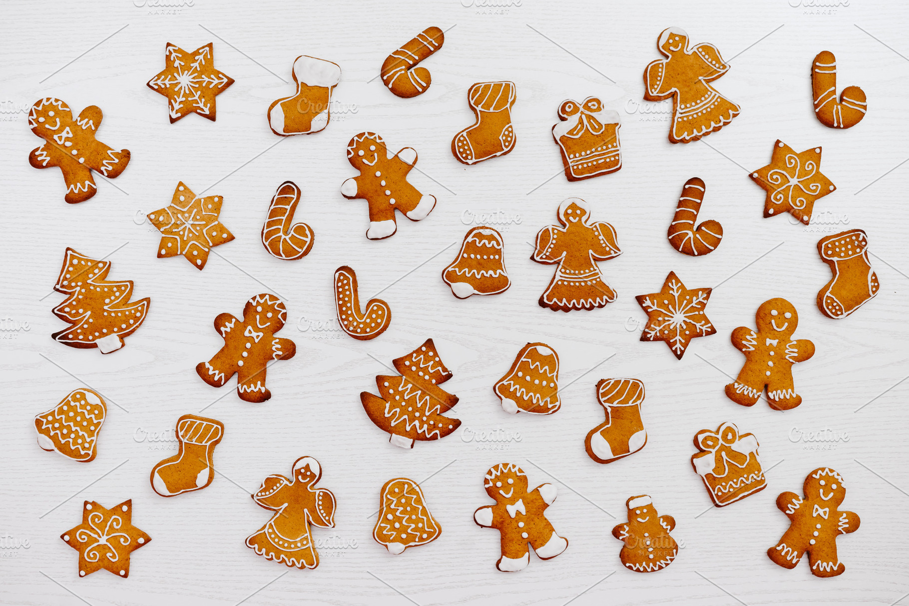 Christmas gingerbread cookies containing baking, christmas, and christmas, a Holiday Photo by Viktor Hanacek