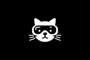 minimalist cat vr logo, a Branding & Logo Template by Zr, PROJECT