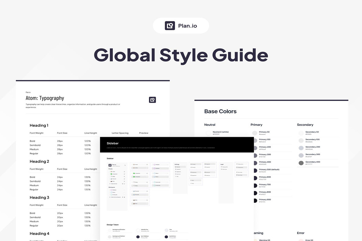 Plan.io To Do List Productivity App, an UI Kit Template by Creative Perspective (Photo 3 of 4)