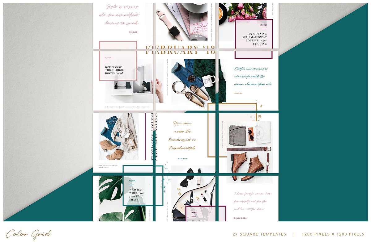 THE GRID | Instagram Posts Layout, a Social Media Template by Marigold Studios (Photo 12 of 14)