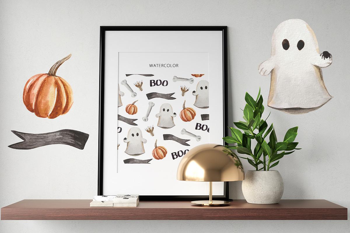 Boo watercolor, an Animal Illustration by Design X0 (Photo 4 of 9)