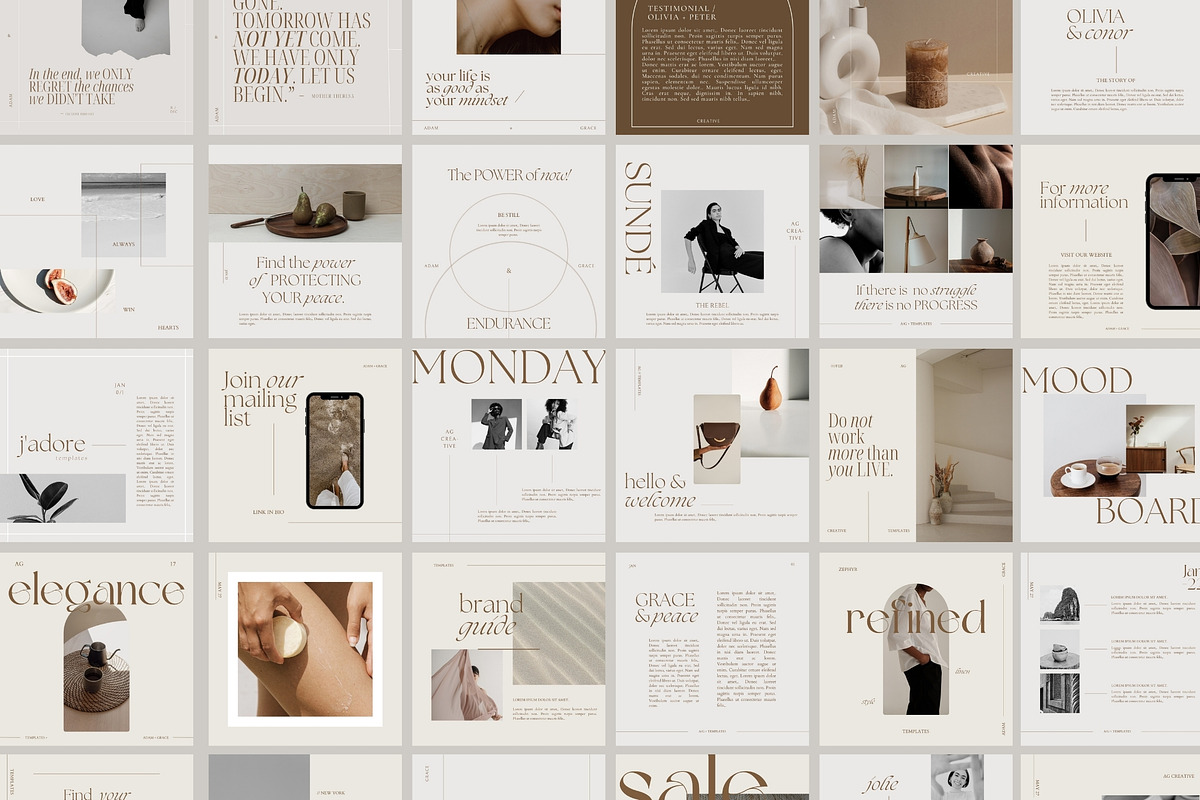 Minimalist Instagram Templates Canva, a Social Media Template by Adam and Grace (Photo 3 of 22)