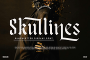 Skullines - Blackletter Display Font, a Blackletter Font by RagamKata (Thumbnail 1 of 10)