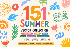 Summer Vibes Illustration Bundle, a Seasonal Illustration by Oktyabr