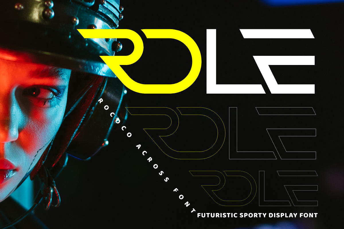 Rococo Across - Futuristic Font, a Sans Serif Font by 177Studio (Photo 2 of 8)
