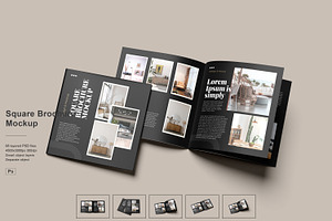 Square Brochure Mockup