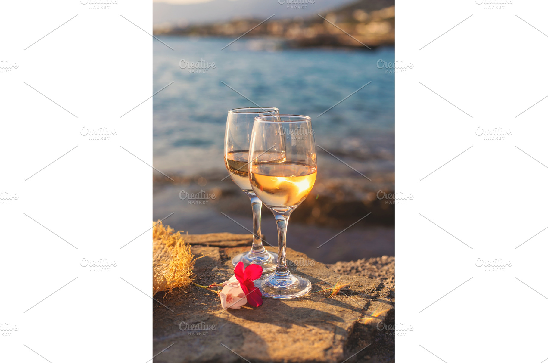 Wine on the seashore. Selective, a Food & Drink Photo by yanadjana