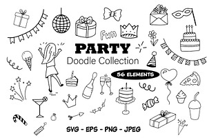 Party time doodle set