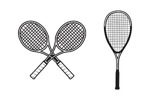 Tennis Racket Vector Illustrations, an Object Graphic by Billah Hub