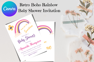 Boho Rainbow Sunshine Baby Shower