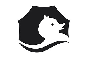 Cute minimalist bathtub duck logo, an Illustration by LogosDen
