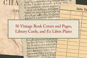 50 Vintage Library Ephemera