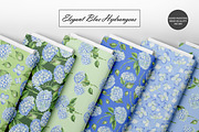 Hydrangea Watercolor Seamles Pattern, an Illustration by OlDm_Shop (Thumbnail 3 of 9)