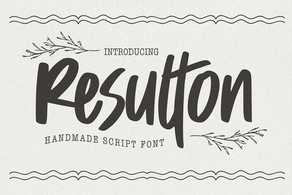Resulton – Handmade Script Font, a Handwritten Font by Gassstype (Photo 1 of 8)