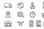 Bundle Delivery Service Outline Icon, an Icon by adenpinkstore (Thumbnail 1 of 8)
